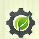 Icona di un ingranaggio con una foglia, a simboleggiare la produzione su richiesta ecologica.